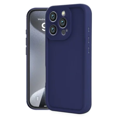 BUĞZ İphone 16 Pro Kılıf Viera Silikon - Lacivert