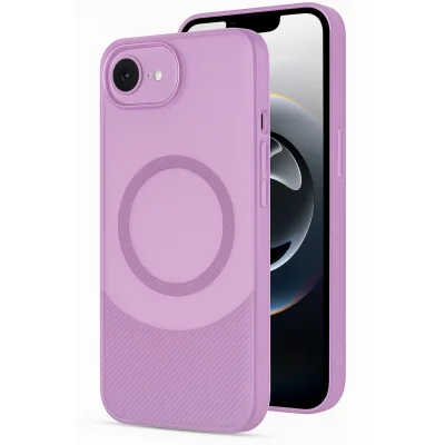 BUĞZ İphone 16e Kılıf Maya Karbon Kapak - Mürdüm