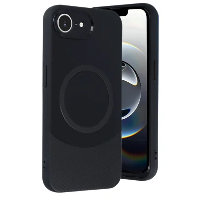 BUĞZ İphone 16e Kılıf Maya Karbon Kapak - Siyah
