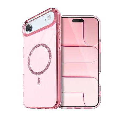 BUĞZ İphone 17 Air Live Diamond Magsafe Kapak - Pembe