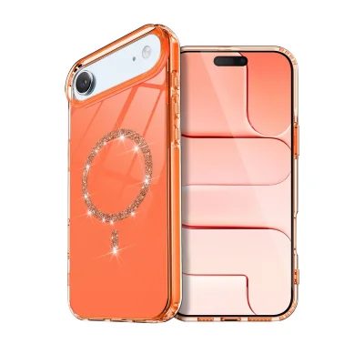 BUĞZ İphone 17 Air Live Diamond Magsafe Kapak - Turuncu