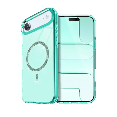 BUĞZ İphone 17 Air Live Diamond Magsafe Kapak - Yeşil