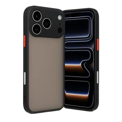 BUĞZ İphone 17 Pro Kılıf Montreal Silikon Kapak - Siyah