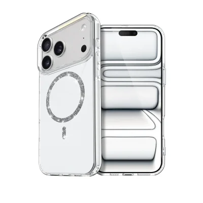 BUĞZ İphone 17 Pro Max Live Diamond Magsafe Kapak - Şeffaf