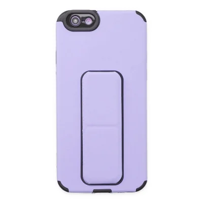 BUĞZ İphone 6 Kılıf Mega Standlı Silikon - Lila