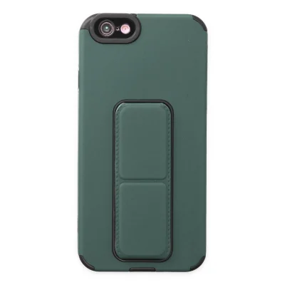 BUĞZ İphone 6 Kılıf Mega Standlı Silikon - Yeşil