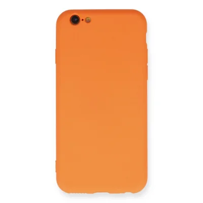 BUĞZ İphone 6 Kılıf Nano İçi Kadife Silikon - Turuncu