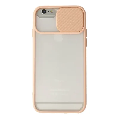 BUĞZ İphone 6 Kılıf Palm Buzlu Kamera Sürgülü Silikon - Pembe