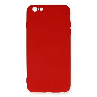 BUĞZ İphone 6 Plus Kılıf Nano İçi Kadife Silikon - Kırmızı