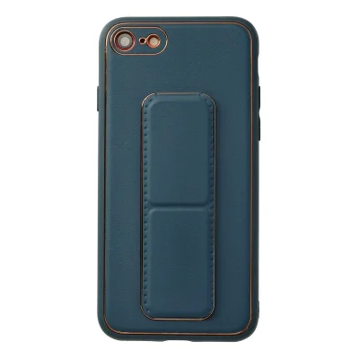 BUĞZ İphone 7 Kılıf Coco Deri Standlı Kapak - Mavi