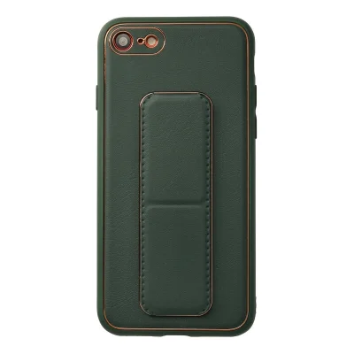 BUĞZ İphone 7 Kılıf Coco Deri Standlı Kapak - Yeşil