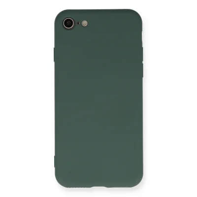 BUĞZ İphone 7 Kılıf Nano İçi Kadife Silikon - Koyu Yeşil