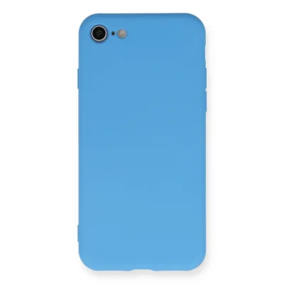 BUĞZ İphone 7 Kılıf Nano İçi Kadife Silikon - Mavi