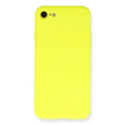 BUĞZ İphone 7 Kılıf Nano İçi Kadife Silikon - Sarı