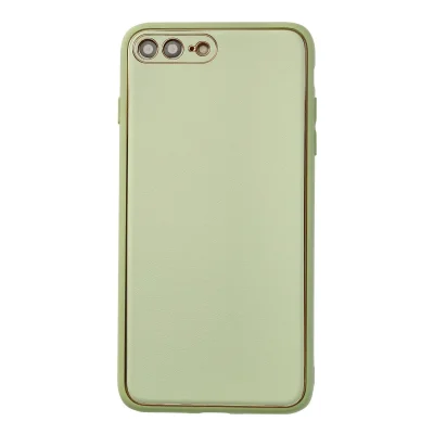 BUĞZ İphone 7 Plus Kılıf Coco Deri Silikon Kapak - Açık Yeşil