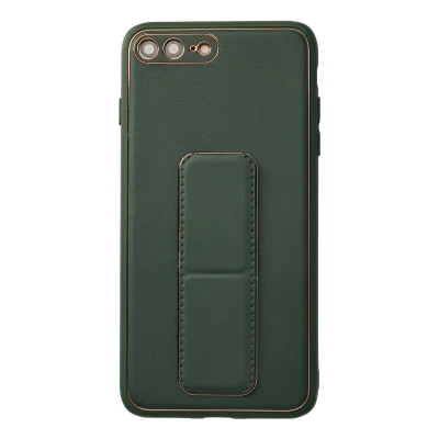 BUĞZ İphone 7 Plus Kılıf Coco Deri Standlı Kapak - Yeşil