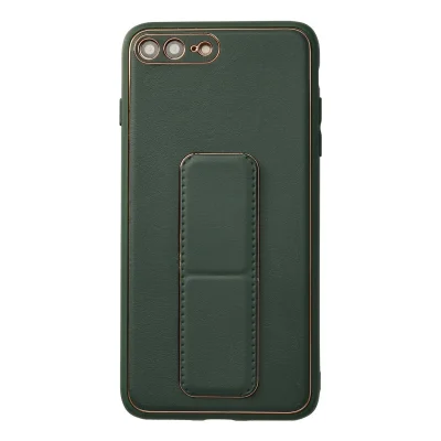 BUĞZ İphone 7 Plus Kılıf Coco Deri Standlı Kapak - Yeşil