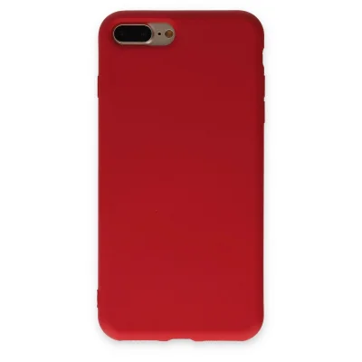 BUĞZ İphone 7 Plus Kılıf Nano İçi Kadife Silikon - Kırmızı