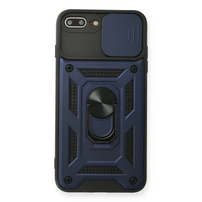 BUĞZ İphone 7 Plus Kılıf Pars Lens Yüzüklü Silikon - Lacivert