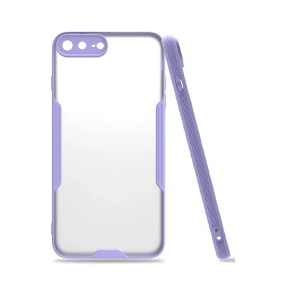 BUĞZ İphone 7 Plus Kılıf Platin Silikon - Lila