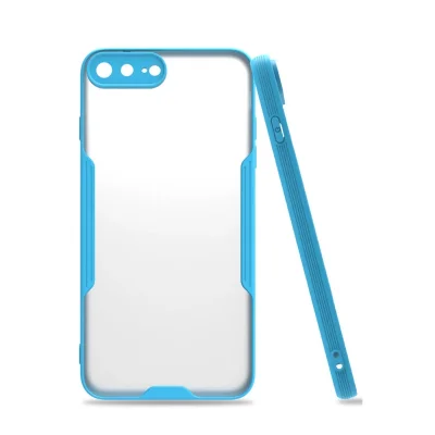 BUĞZ İphone 7 Plus Kılıf Platin Silikon - Mavi