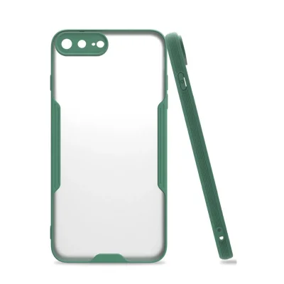 BUĞZ İphone 7 Plus Kılıf Platin Silikon - Yeşil