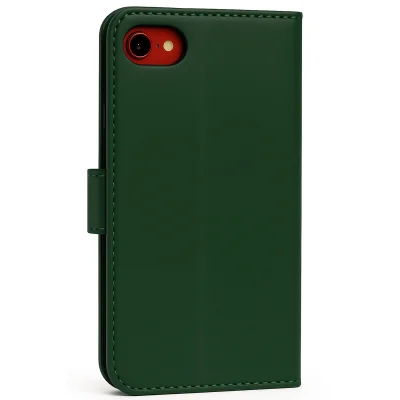 BUĞZ İphone 7 Trend S Plus Kapaklı Kılıf - Yeşil