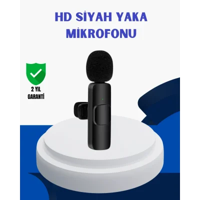 BUĞZ iPhone İçin Çift Mikrofonlu Telsiz Yaka Mikrofonu 360 Derece HD Ses