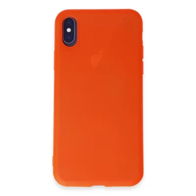 BUĞZ İphone X Kılıf First Silikon - Parlak Turuncu
