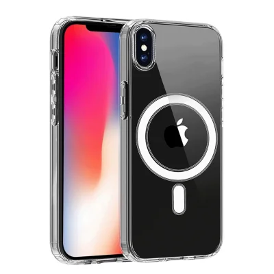 BUĞZ İphone X Kılıf Magneticsafe Şeffaf Silikon - Şeffaf