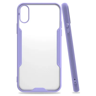 BUĞZ İphone X Kılıf Platin Silikon - Lila