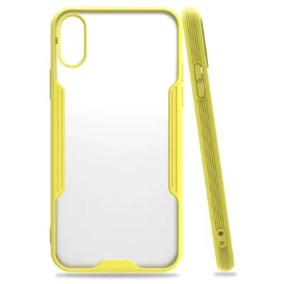 BUĞZ İphone X Kılıf Platin Silikon - Sarı