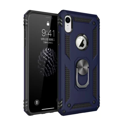 BUĞZ İphone Xr Kılıf Sofya Yüzüklü Silikon Kapak - Lacivert