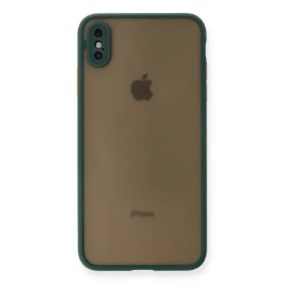 BUĞZ İphone Xs Max Kılıf Montreal Silikon Kapak - Yeşil