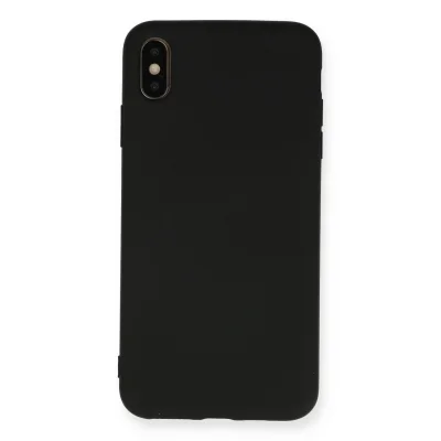 BUĞZ İphone Xs Max Kılıf Nano İçi Kadife Silikon - Siyah