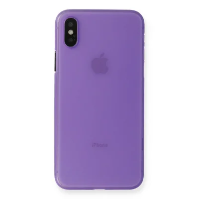 BUĞZ İphone Xs Max Kılıf Pp Ultra İnce Kapak - Mor