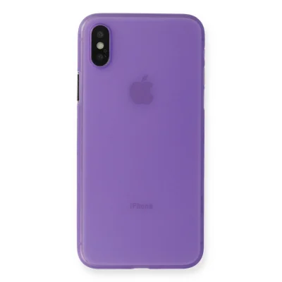BUĞZ İphone Xs Max Kılıf Pp Ultra İnce Kapak - Mor