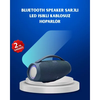 BUĞZ IPX5 Su Geçirmez Taşınabilir Bluetooth Hoparlör Renkli Işıklı