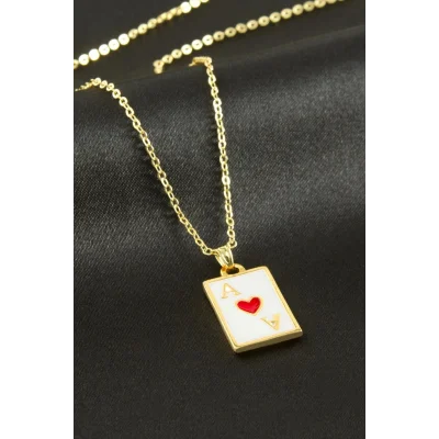 BUĞZ İskambil Mineli Kolye