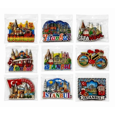 BUĞZ İstanbul Temalı Ahşap Buzdolapı Süsü Magnet Alk5825