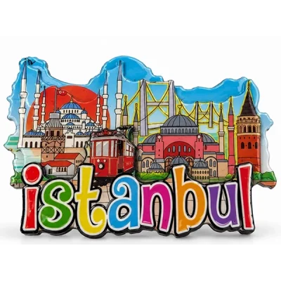BUĞZ İstanbul Temalı Ahşap Buzdolapı Süsü Magnet Alk5937