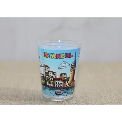 BUĞZ İstanbul Temalı Cam Shot Bardak Alk4358