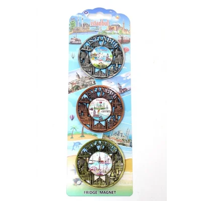 BUĞZ İstanbul Temalı Metal Magnet 3lü Set Alk2890