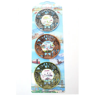 BUĞZ İstanbul Temalı Metal Magnet 3lü Set Model 2