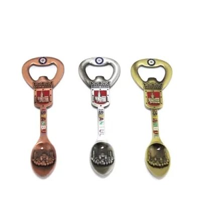  İstanbul Temalı Metal Magnet Ve Açacak Kaşık Tasarımlı