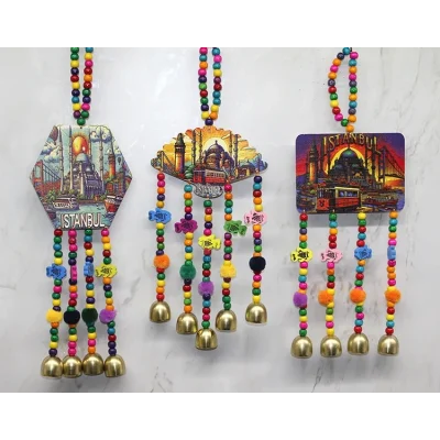 BUĞZ İstanbul Temalı Renkli Boncuklu Asmalı Rüzgar Çanı
