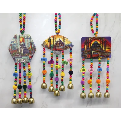 BUĞZ İstanbul Temalı Renkli Boncuklu Asmalı Rüzgar Çanı