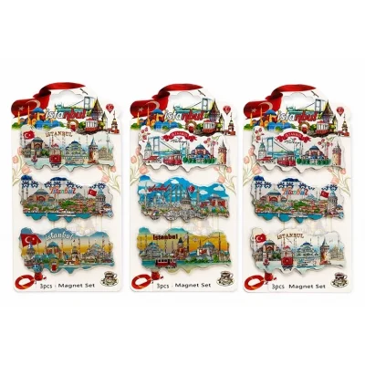 BUĞZ İstanbul Temalı Silikon Buzdolapı Süsü Magnet 3lü Set Alk5811