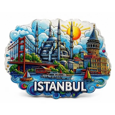 BUĞZ İstanbul Temalı Silikon Buzdolapı Süsü Magnet Alk5373
