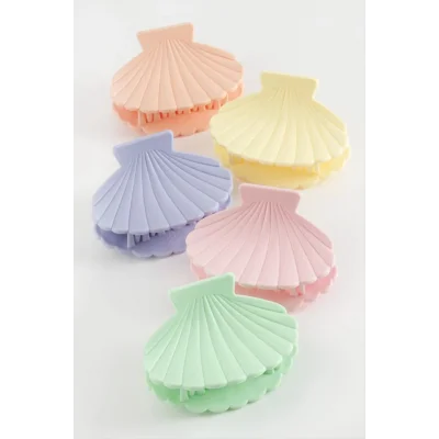  İstiridye Renkli Mandal Toka 6 cm